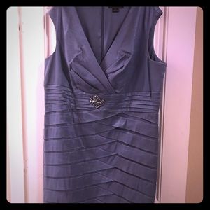 Periwinkle cocktail dress - very flattering!